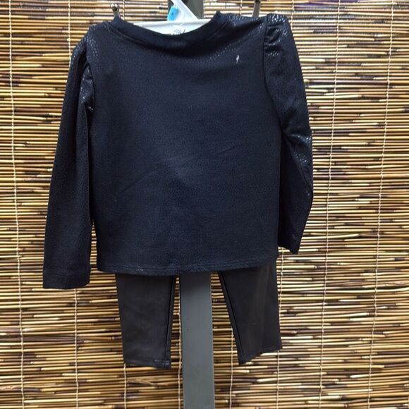 Splendid Girls' Gunmetal Hearts Top & Pants - Baby Size 12-18 M - Picture 3 of 3